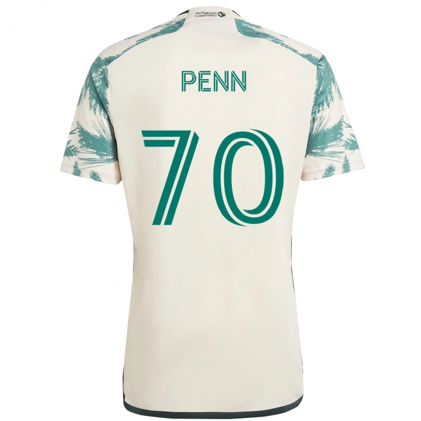 Danxen Børn Josh Penn #70 Sort Brun Udebane Spillertrøjer 2025/26 Trøje T-Shirt