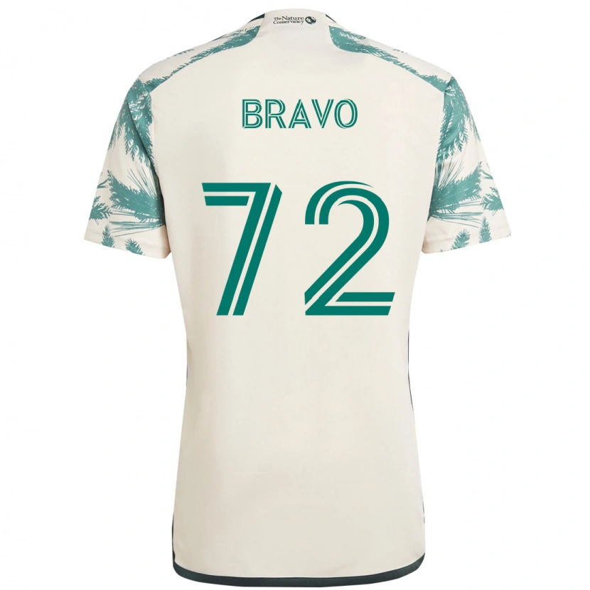 Danxen Børn Julian Bravo #72 Sort Brun Udebane Spillertrøjer 2025/26 Trøje T-Shirt