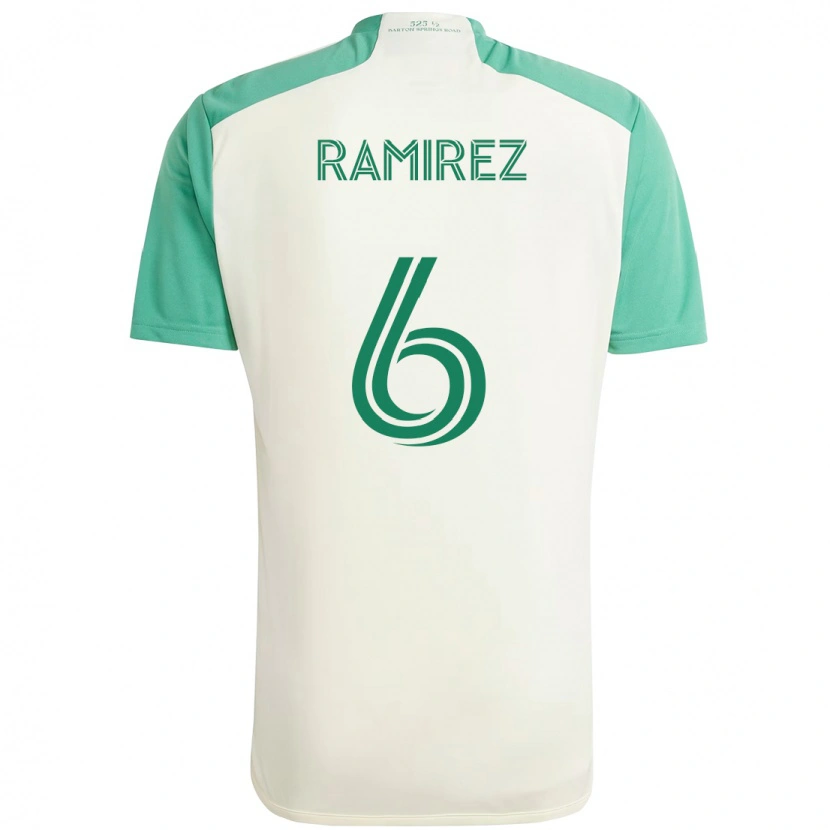 Danxen Børn Alonso Ramírez #6 Grøn Sort Udebane Spillertrøjer 2025/26 Trøje T-Shirt