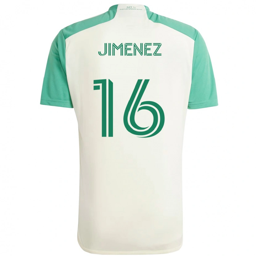 Danxen Børn Héctor Jiménez #16 Grøn Sort Udebane Spillertrøjer 2025/26 Trøje T-Shirt