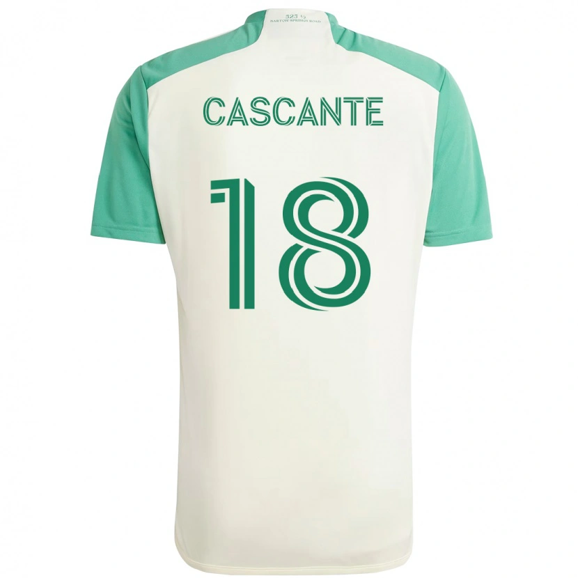 Danxen Børn Julio Cascante #18 Grøn Sort Udebane Spillertrøjer 2025/26 Trøje T-Shirt
