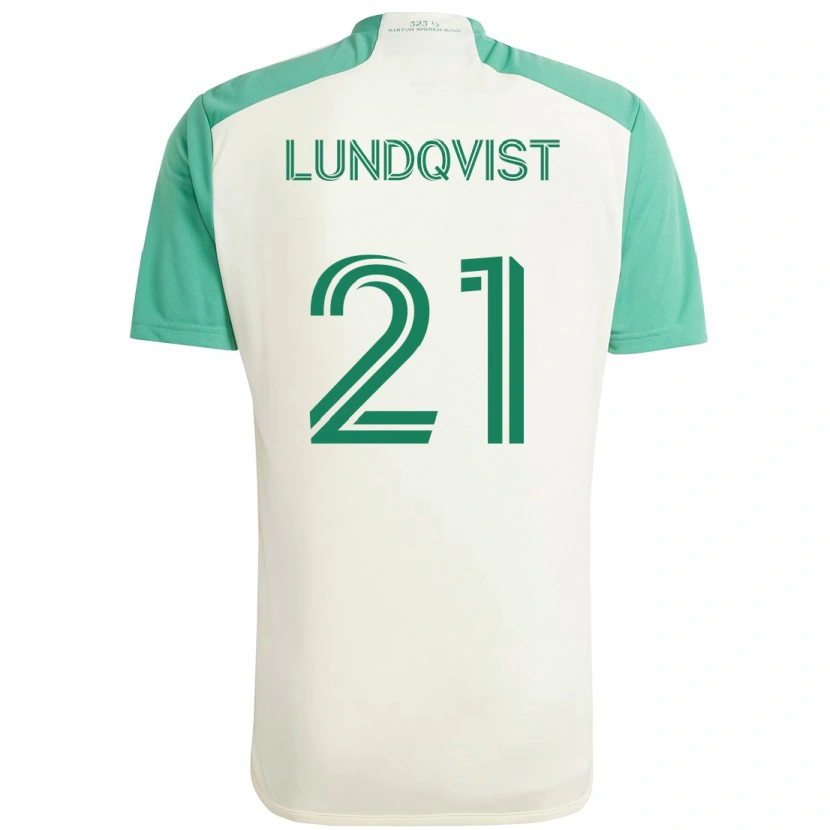 Danxen Børn Adam Lundqvist #21 Grøn Sort Udebane Spillertrøjer 2025/26 Trøje T-Shirt