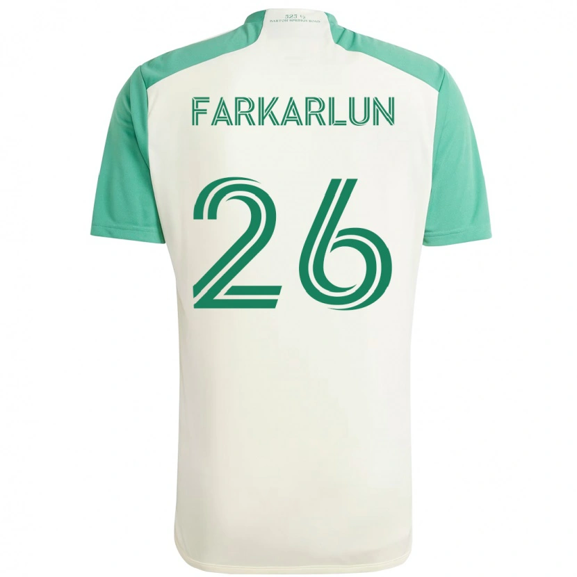 Danxen Børn Jimmy Farkarlun #26 Grøn Sort Udebane Spillertrøjer 2025/26 Trøje T-Shirt