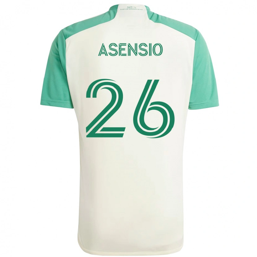 Danxen Børn Charlie Asensio #26 Grøn Sort Udebane Spillertrøjer 2025/26 Trøje T-Shirt