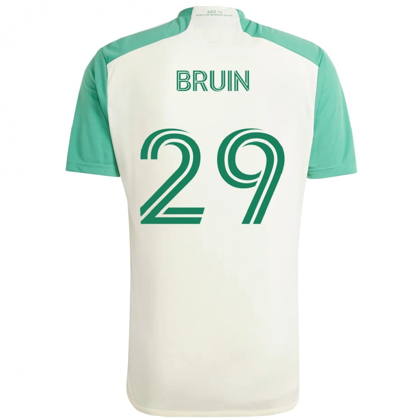 Danxen Børn Will Bruin #29 Grøn Sort Udebane Spillertrøjer 2025/26 Trøje T-Shirt