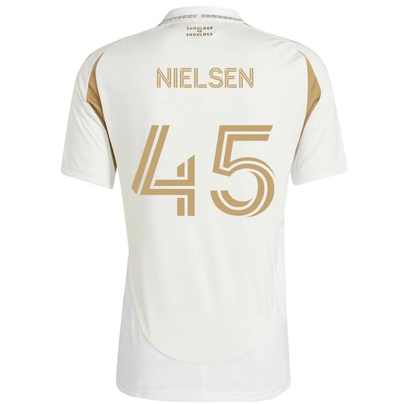 Danxen Børn Kenny Nielsen #45 Sort Brun Udebane Spillertrøjer 2025/26 Trøje T-Shirt