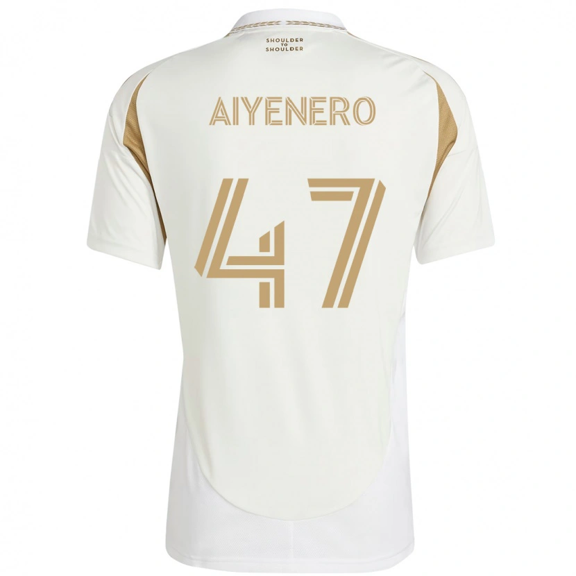 Danxen Børn Marius Aiyenero #47 Sort Brun Udebane Spillertrøjer 2025/26 Trøje T-Shirt