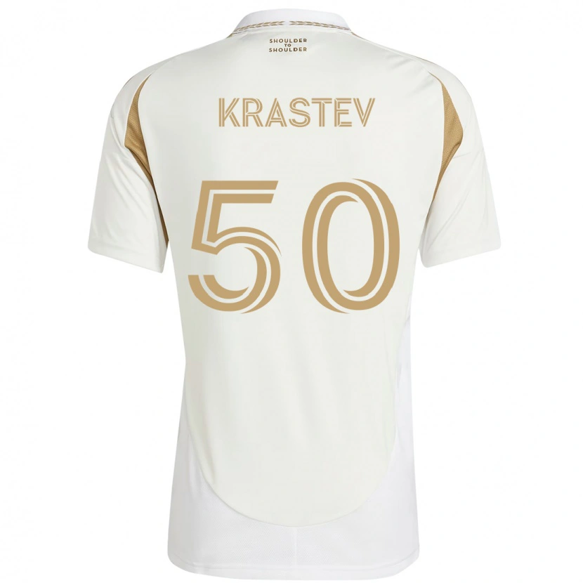 Danxen Børn Filip Krastev #50 Sort Brun Udebane Spillertrøjer 2025/26 Trøje T-Shirt