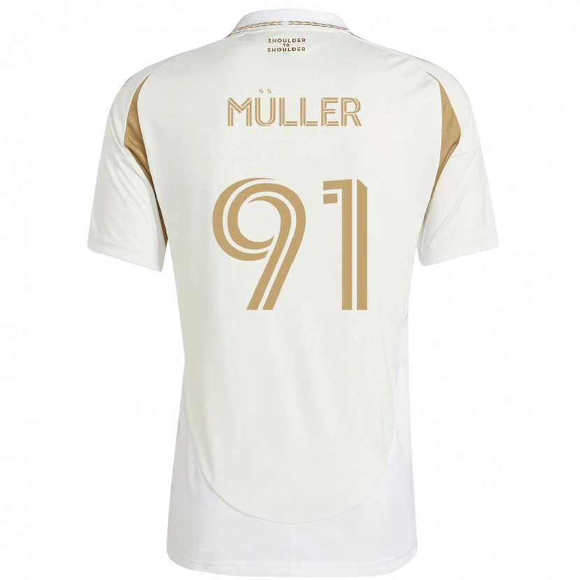 Danxen Børn Luis Müller #91 Sort Brun Udebane Spillertrøjer 2025/26 Trøje T-Shirt