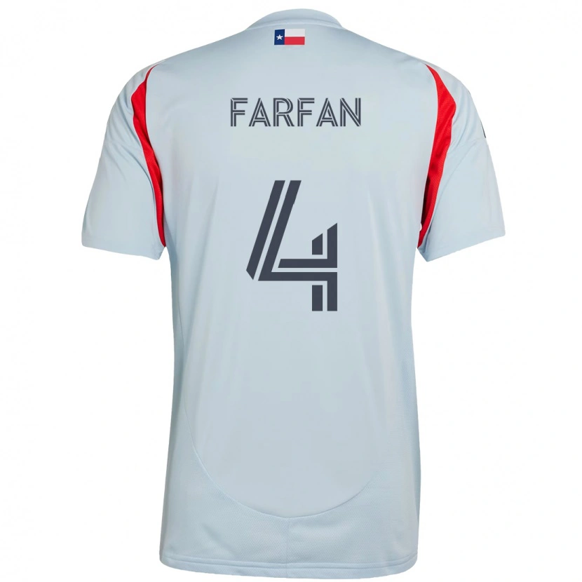 Danxen Børn Marco Farfán #4 Rød Marineblå Udebane Spillertrøjer 2025/26 Trøje T-Shirt