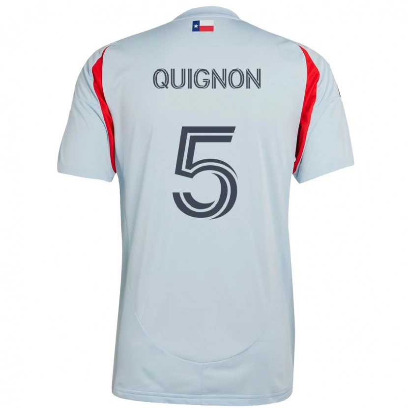 Danxen Børn Facundo Quignón #5 Rød Marineblå Udebane Spillertrøjer 2025/26 Trøje T-Shirt