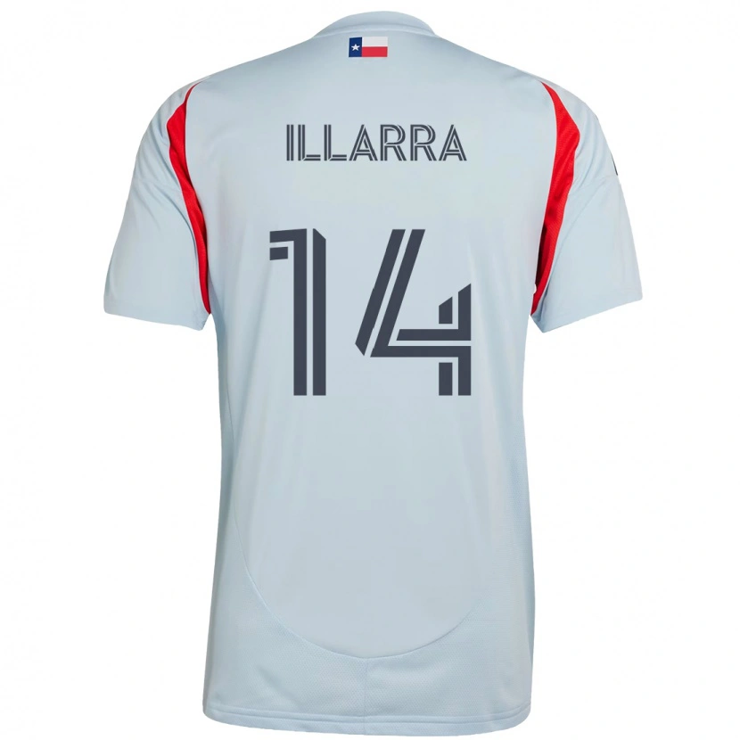 Danxen Børn Asier Illarramendi #14 Rød Marineblå Udebane Spillertrøjer 2025/26 Trøje T-Shirt