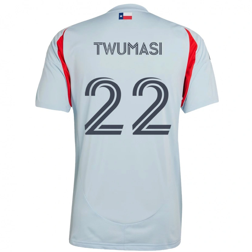 Danxen Børn Ema Twumasi #22 Rød Marineblå Udebane Spillertrøjer 2025/26 Trøje T-Shirt
