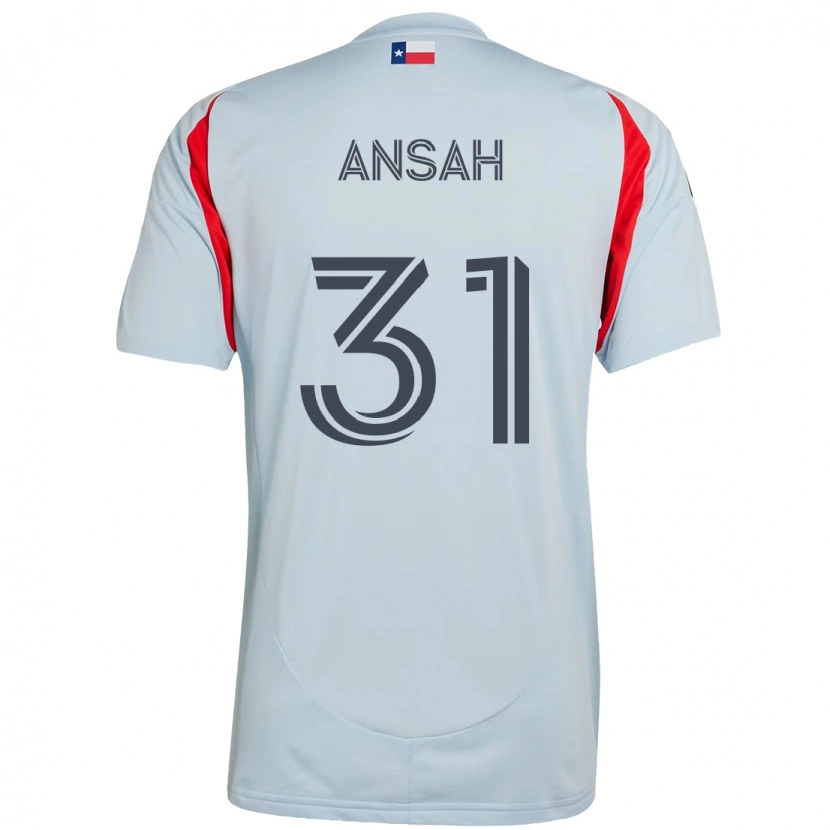 Danxen Børn Eugene Ansah #31 Rød Marineblå Udebane Spillertrøjer 2025/26 Trøje T-Shirt