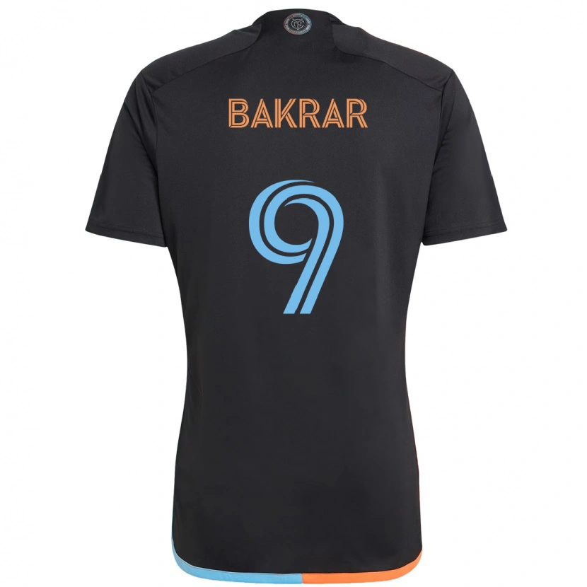 Danxen Børn Monsef Bakrar #9 Lyseblå Udebane Spillertrøjer 2025/26 Trøje T-Shirt