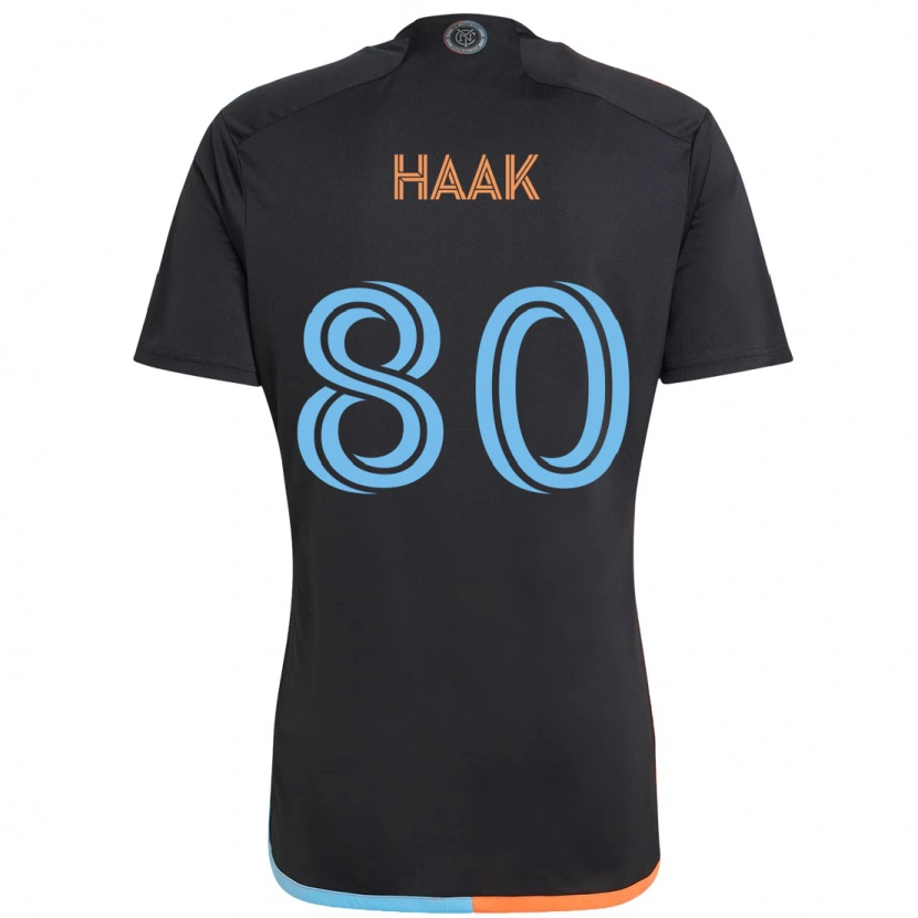 Danxen Børn Justin Haak #80 Lyseblå Udebane Spillertrøjer 2025/26 Trøje T-Shirt