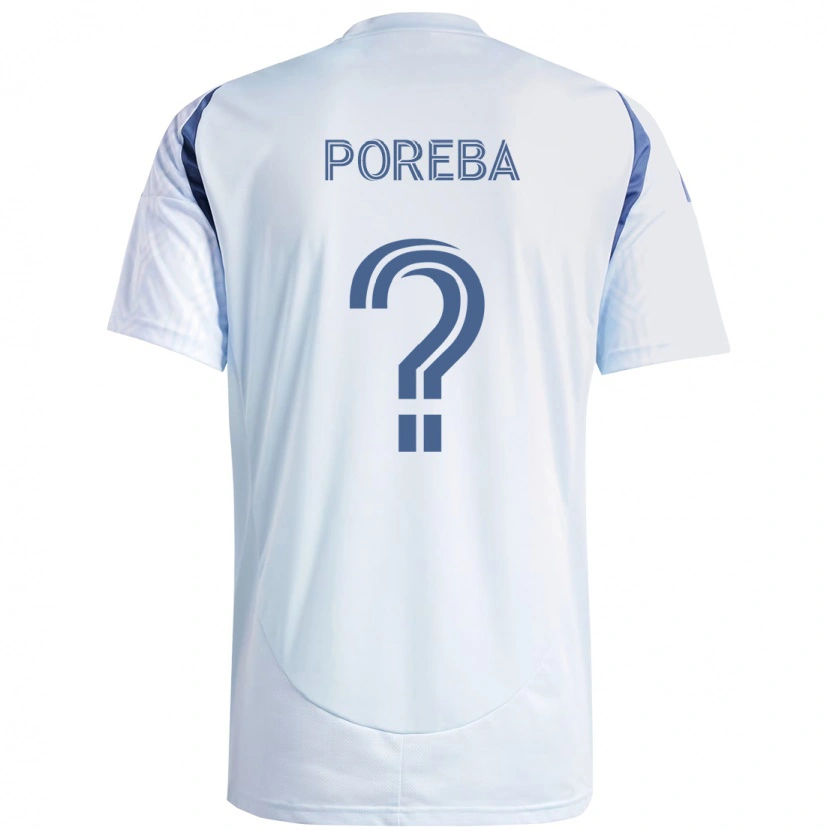 Danxen Børn David Poreba #0 Rød Hvid Udebane Spillertrøjer 2025/26 Trøje T-Shirt