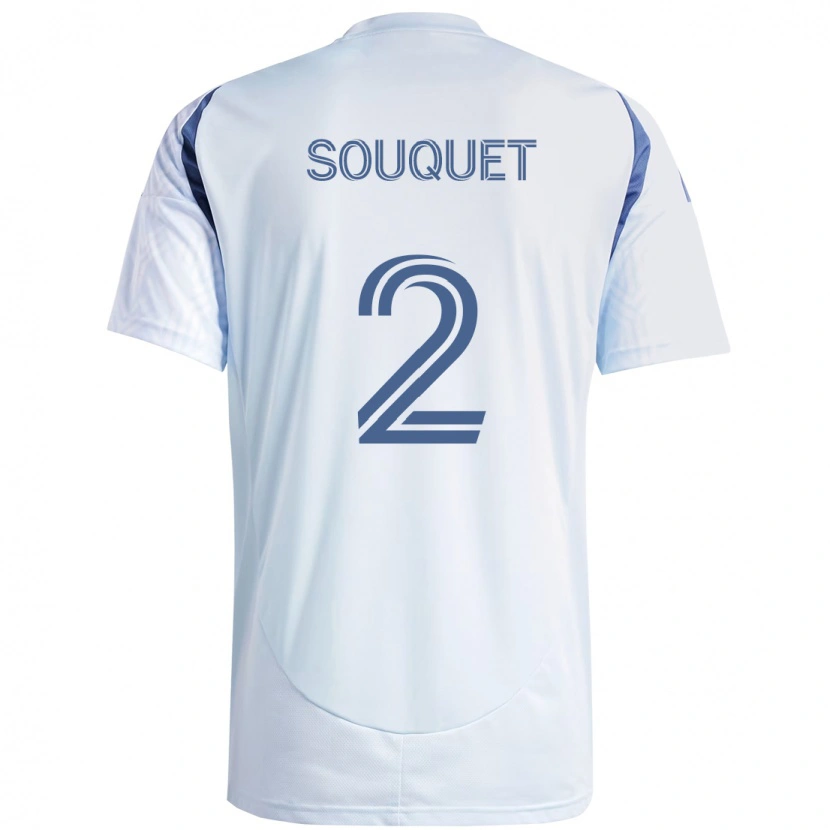 Danxen Børn Arnaud Souquet #2 Rød Hvid Udebane Spillertrøjer 2025/26 Trøje T-Shirt