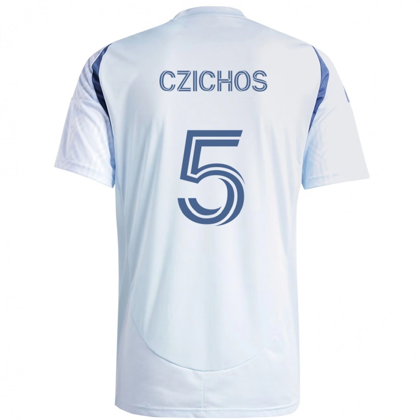 Danxen Børn Rafael Czichos #5 Rød Hvid Udebane Spillertrøjer 2025/26 Trøje T-Shirt