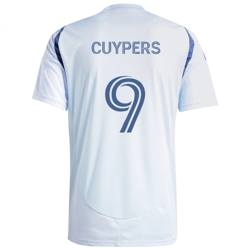 Danxen Børn Hugo Cuypers #9 Rød Hvid Udebane Spillertrøjer 2025/26 Trøje T-Shirt