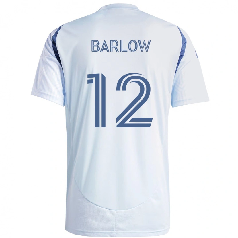 Danxen Børn Tom Barlow #12 Rød Hvid Udebane Spillertrøjer 2025/26 Trøje T-Shirt