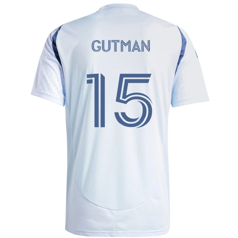 Danxen Børn Andrew Gutman #15 Rød Hvid Udebane Spillertrøjer 2025/26 Trøje T-Shirt