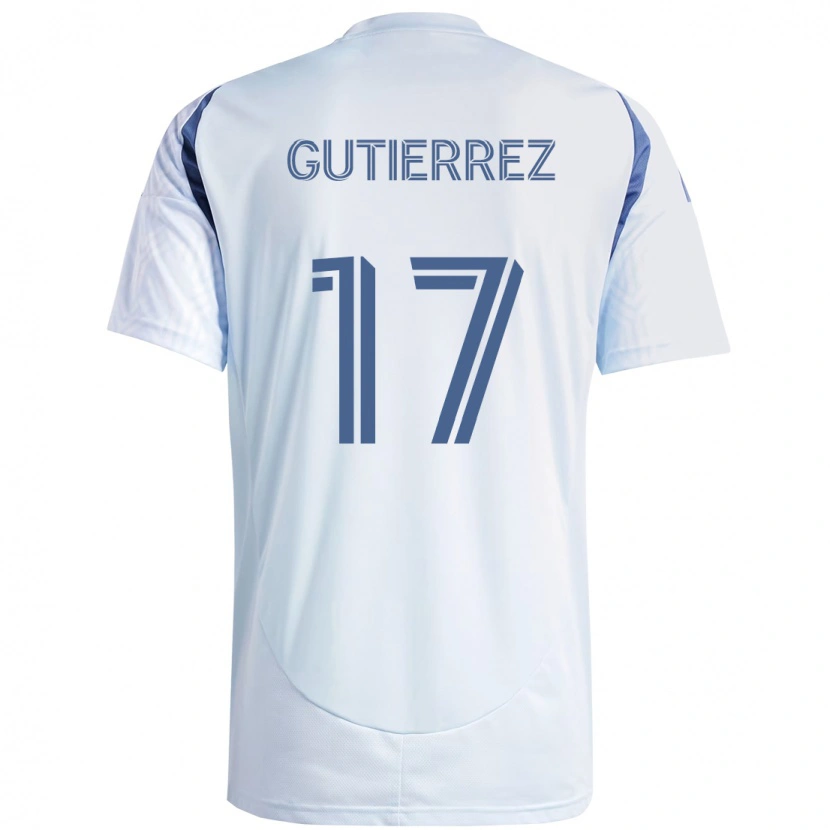 Danxen Børn Brian Gutiérrez #17 Rød Hvid Udebane Spillertrøjer 2025/26 Trøje T-Shirt