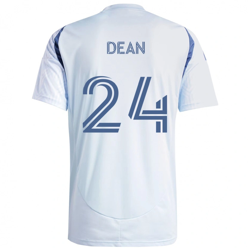 Danxen Børn Jonathan Dean #24 Rød Hvid Udebane Spillertrøjer 2025/26 Trøje T-Shirt