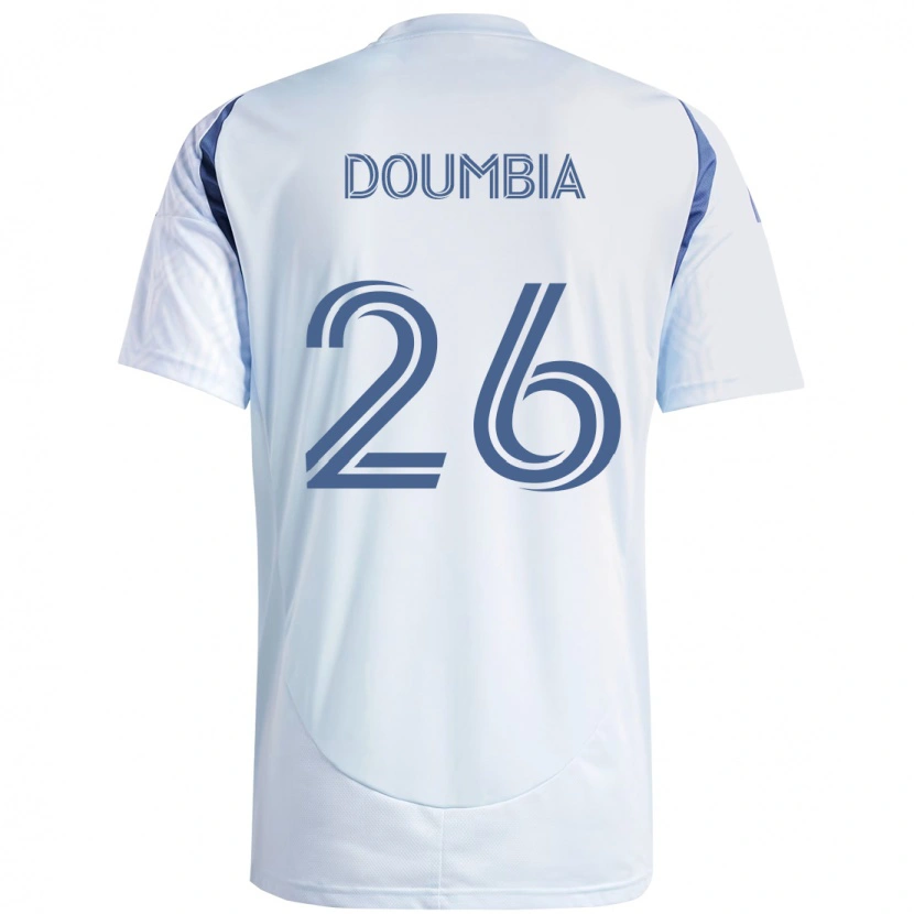 Danxen Børn Ousmane Doumbia #26 Rød Hvid Udebane Spillertrøjer 2025/26 Trøje T-Shirt