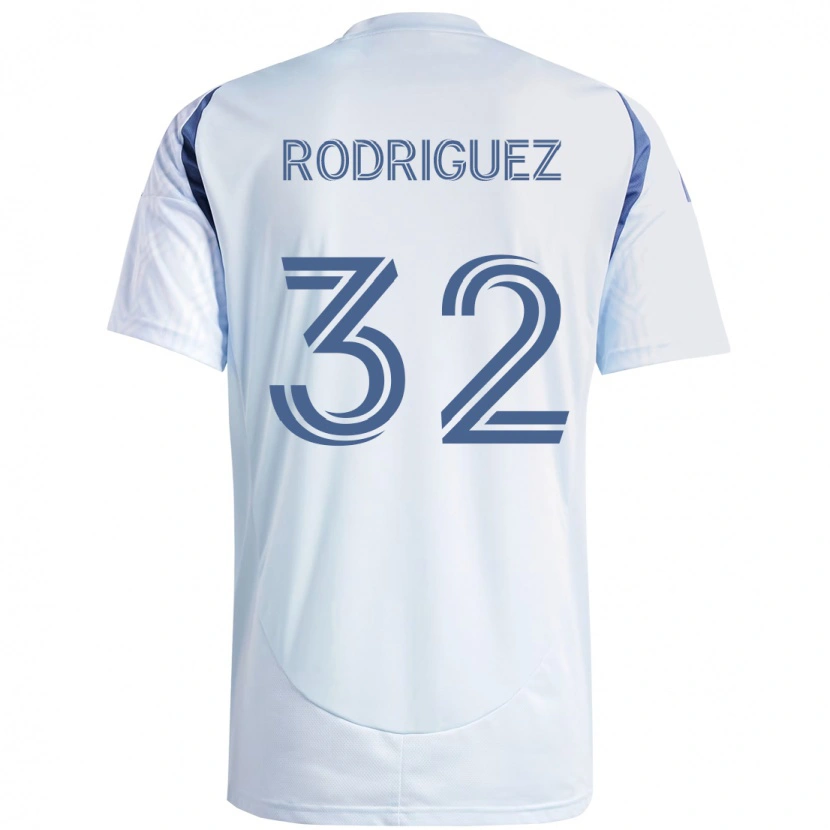 Danxen Børn Missael Rodríguez #32 Rød Hvid Udebane Spillertrøjer 2025/26 Trøje T-Shirt