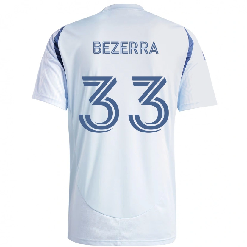 Danxen Børn Victor Bezerra #33 Rød Hvid Udebane Spillertrøjer 2025/26 Trøje T-Shirt