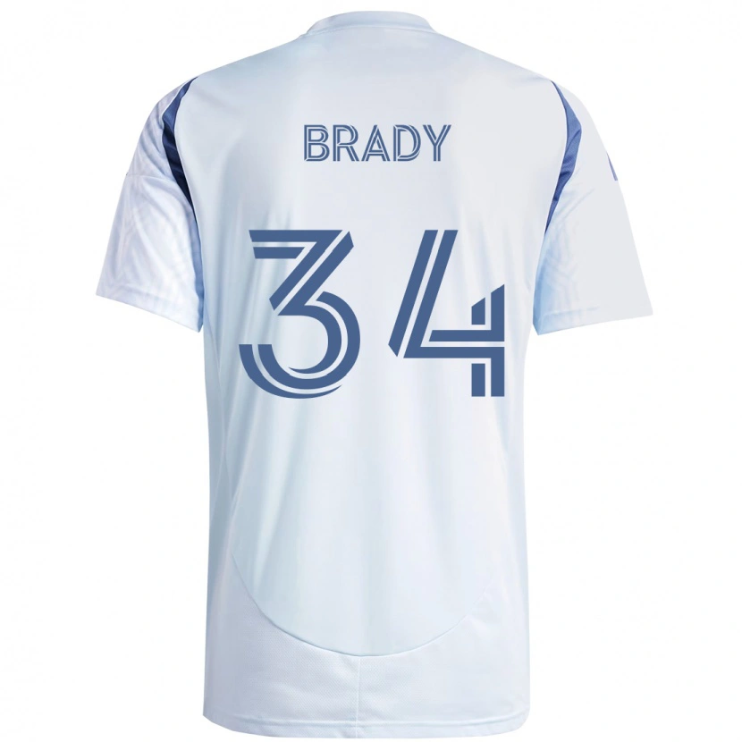 Danxen Børn Chris Brady #34 Rød Hvid Udebane Spillertrøjer 2025/26 Trøje T-Shirt