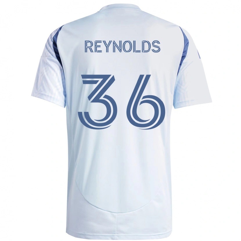 Danxen Børn Justin Reynolds #36 Rød Hvid Udebane Spillertrøjer 2025/26 Trøje T-Shirt