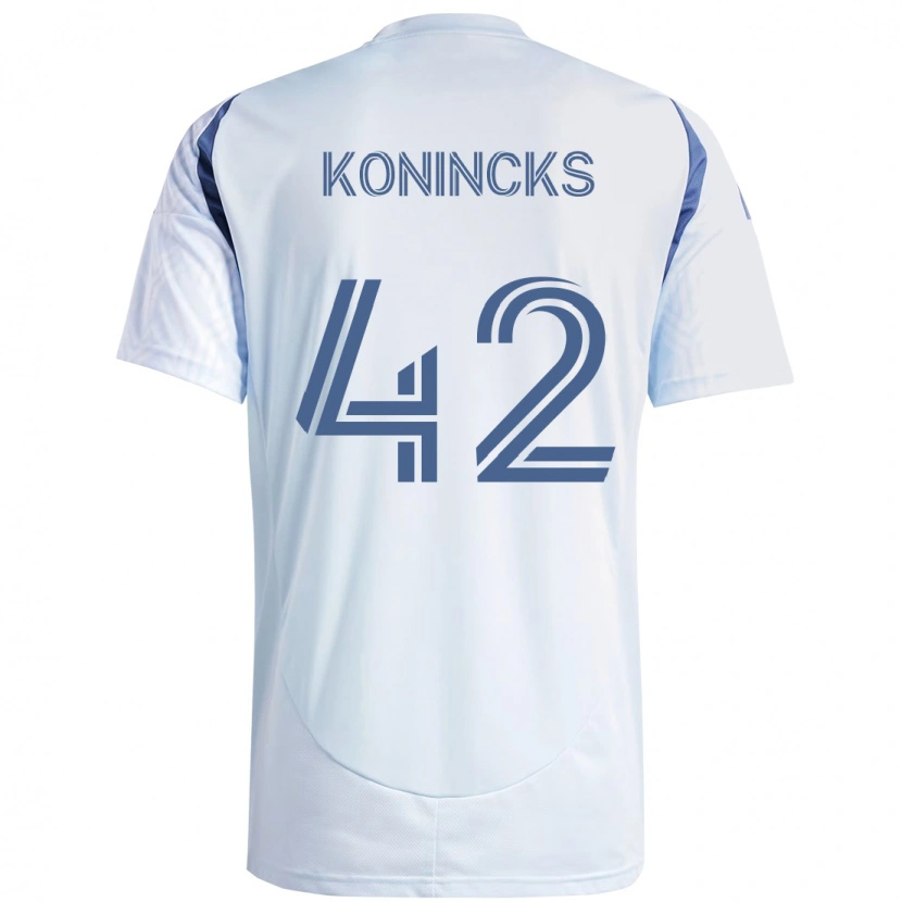 Danxen Børn Diego Konincks #42 Rød Hvid Udebane Spillertrøjer 2025/26 Trøje T-Shirt