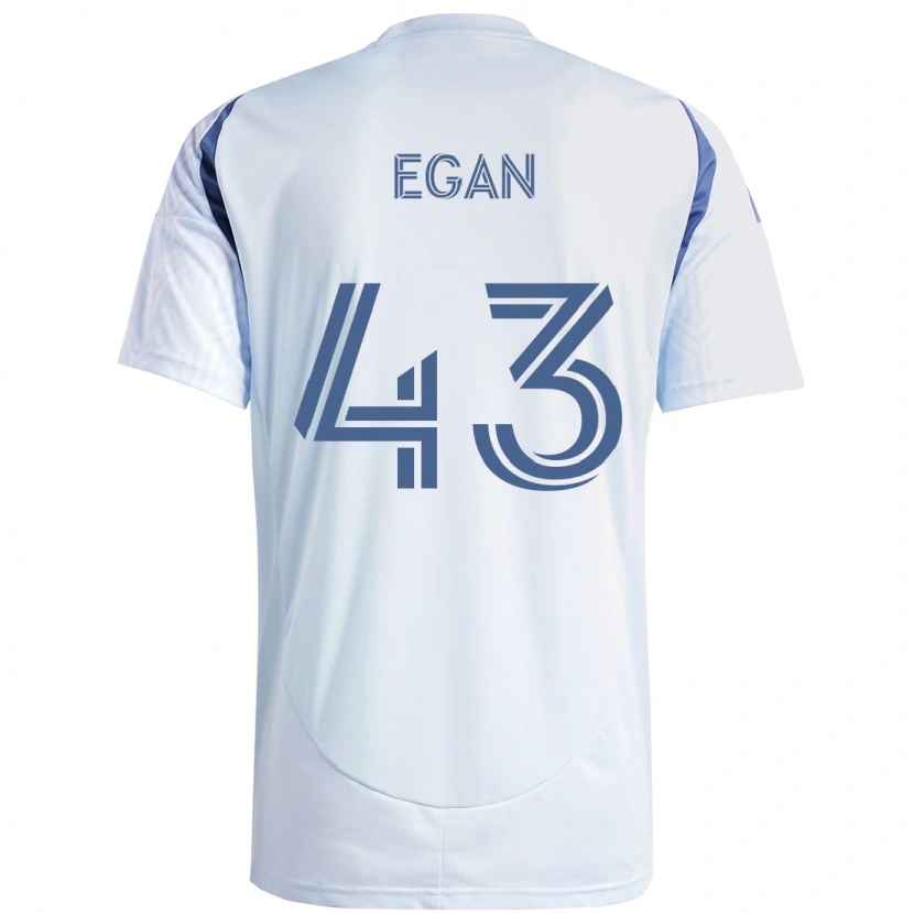 Danxen Børn Noah Egan #43 Rød Hvid Udebane Spillertrøjer 2025/26 Trøje T-Shirt