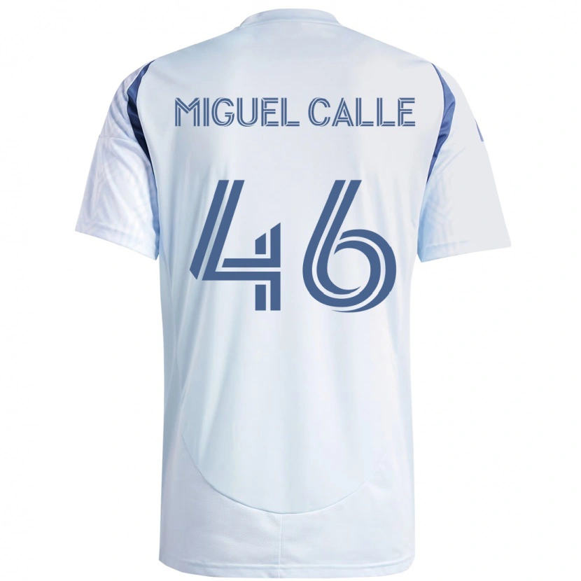 Danxen Børn Juan Miguel Calle #46 Rød Hvid Udebane Spillertrøjer 2025/26 Trøje T-Shirt