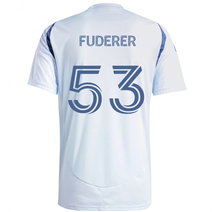 Danxen Børn Jake Fuderer #53 Rød Hvid Udebane Spillertrøjer 2025/26 Trøje T-Shirt