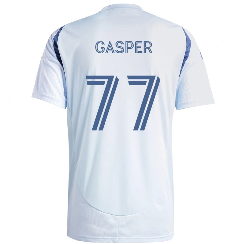 Danxen Børn Chase Gasper #77 Rød Hvid Udebane Spillertrøjer 2025/26 Trøje T-Shirt