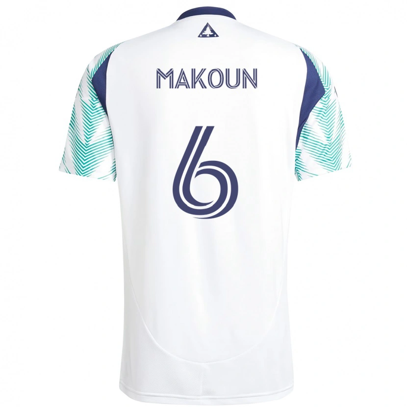 Danxen Børn Christian Makoun #6 Blå Rød Udebane Spillertrøjer 2025/26 Trøje T-Shirt
