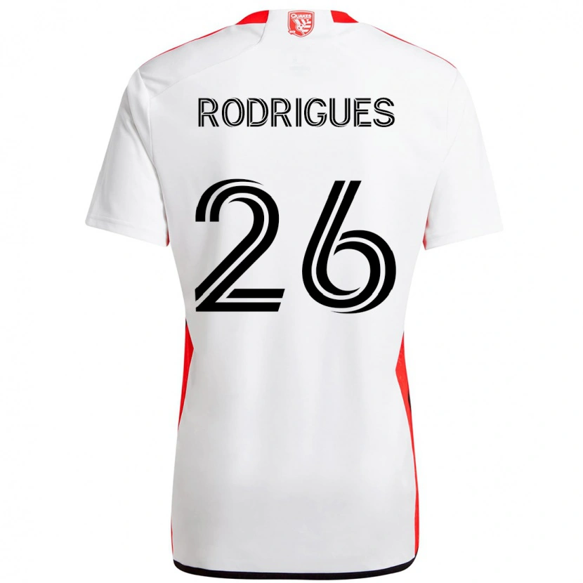 Danxen Børn Rodrigues #26 Sort Mørkeblå Udebane Spillertrøjer 2025/26 Trøje T-Shirt