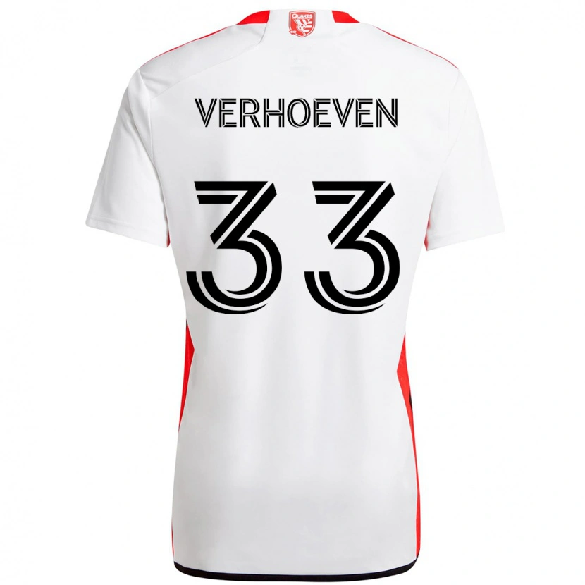 Danxen Børn Oscar Verhoeven #33 Sort Mørkeblå Udebane Spillertrøjer 2025/26 Trøje T-Shirt