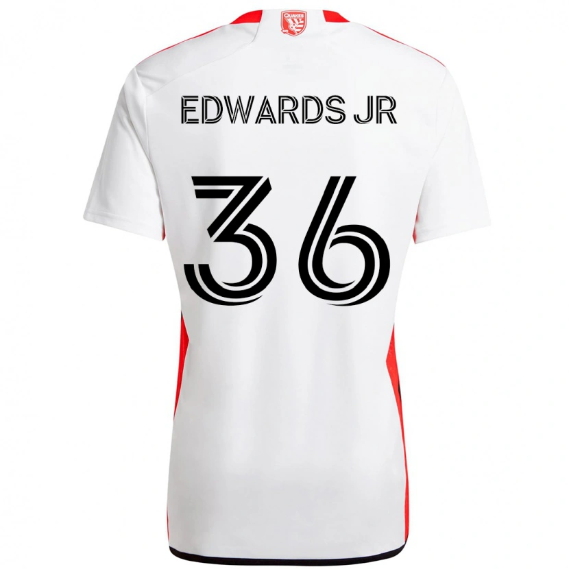 Danxen Børn Earl Edwards Jr. #36 Sort Mørkeblå Udebane Spillertrøjer 2025/26 Trøje T-Shirt