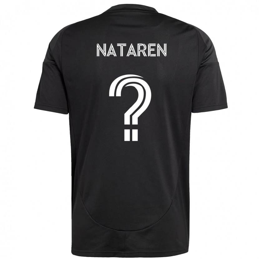 Danxen Børn Corey Nataren #0 Sort Hvid Udebane Spillertrøjer 2025/26 Trøje T-Shirt