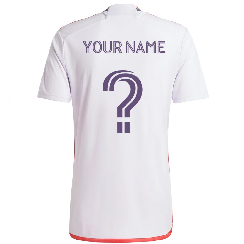 Danxen Børn Dit Navn #0 Lilla Hvid Udebane Spillertrøjer 2025/26 Trøje T-Shirt
