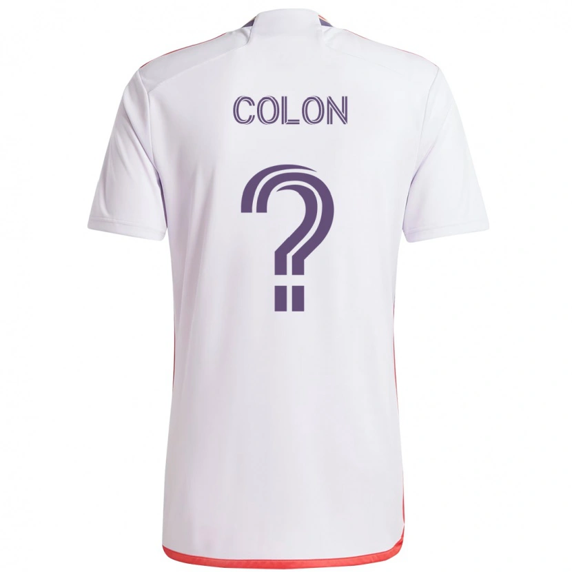 Danxen Børn Xzavier Colon #0 Lilla Hvid Udebane Spillertrøjer 2025/26 Trøje T-Shirt