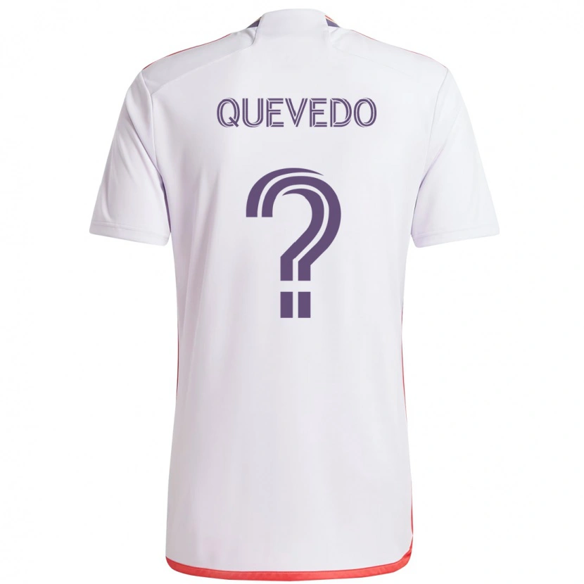 Danxen Børn Juan Quevedo #0 Lilla Hvid Udebane Spillertrøjer 2025/26 Trøje T-Shirt