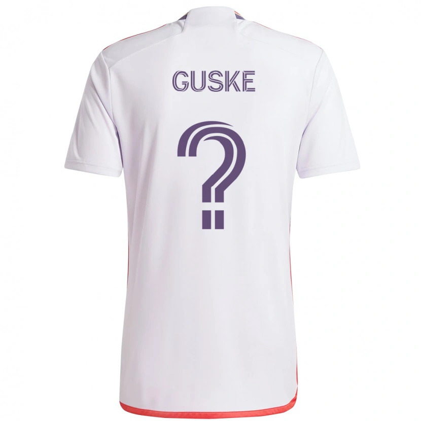 Danxen Børn Colin Guske #0 Lilla Hvid Udebane Spillertrøjer 2025/26 Trøje T-Shirt