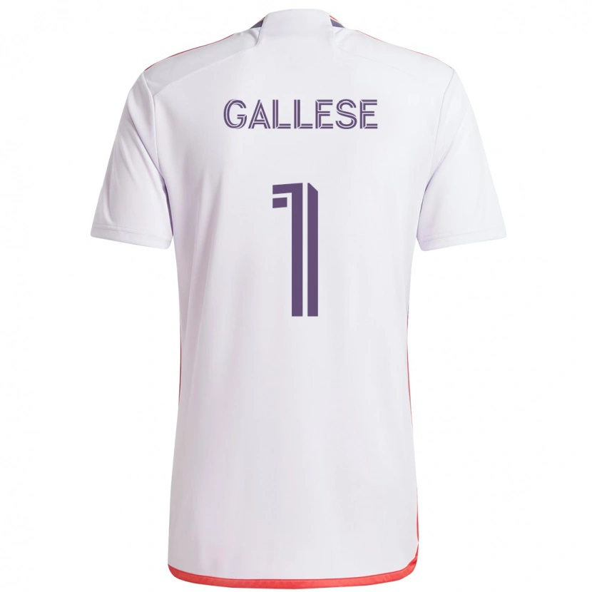 Danxen Børn Pedro Gallese #1 Lilla Hvid Udebane Spillertrøjer 2025/26 Trøje T-Shirt
