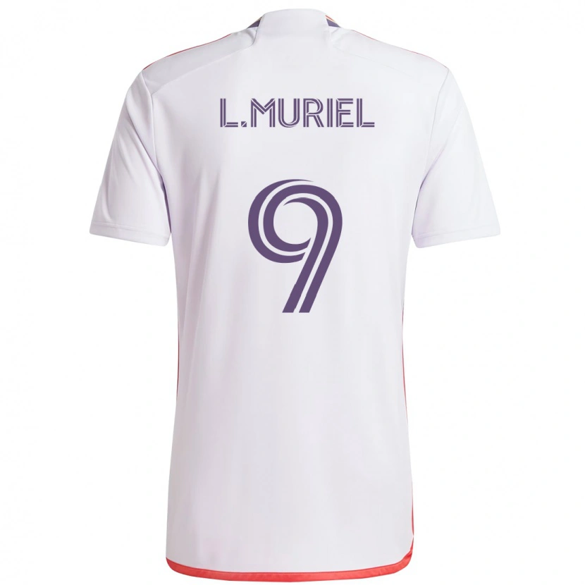 Danxen Børn Luis Muriel #9 Lilla Hvid Udebane Spillertrøjer 2025/26 Trøje T-Shirt