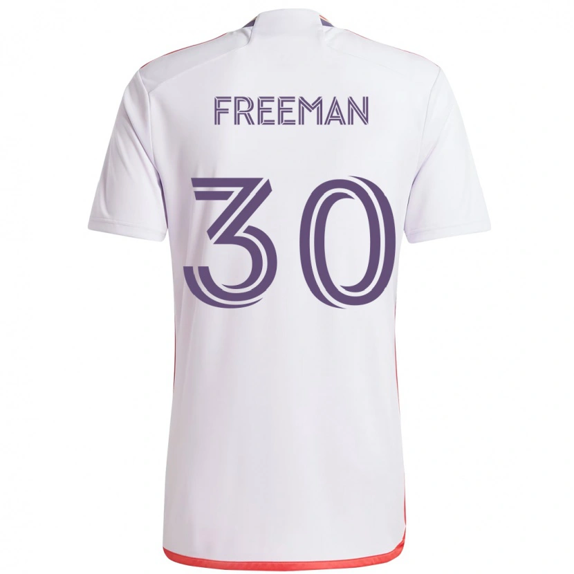 Danxen Børn Alex Freeman #30 Lilla Hvid Udebane Spillertrøjer 2025/26 Trøje T-Shirt